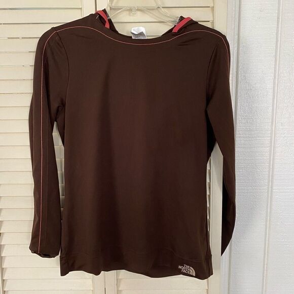 North Face vapor wick brown hoodie - Picture 1 of 8
